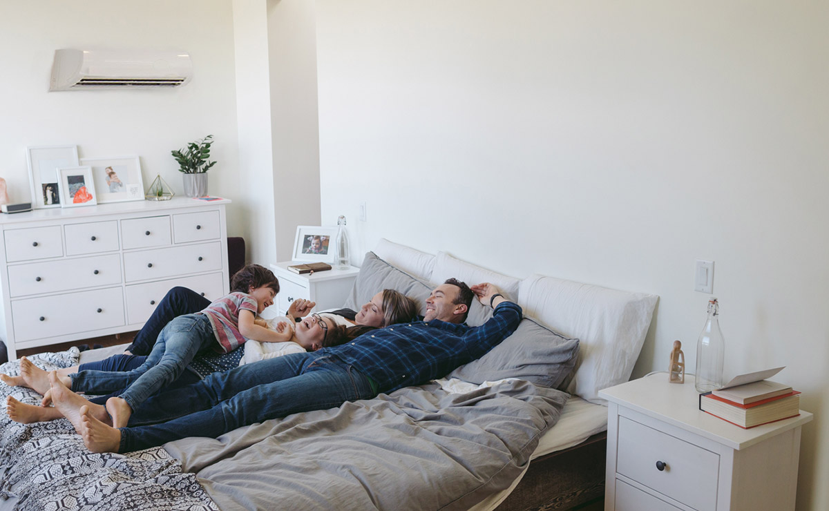 Families at home stay cool with a mini-split.